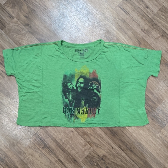 BILLABONG Bob Marley Green Burn Out Heathered ADULT T-Shirt - Picture 1 of 9